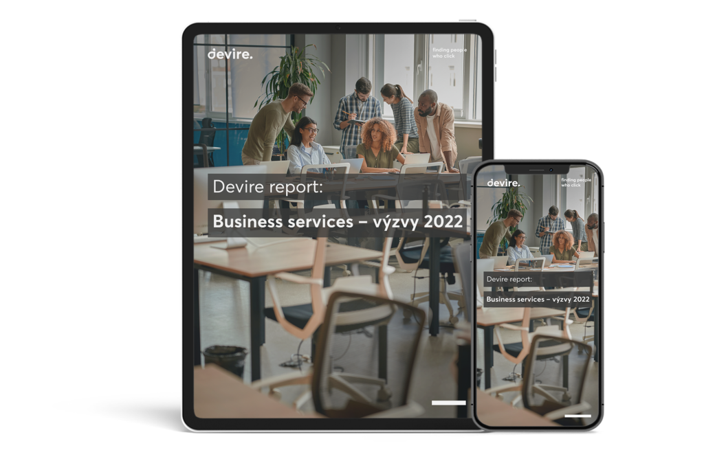 Promo vizuál pro Devire report: Business services - výzvy 2022